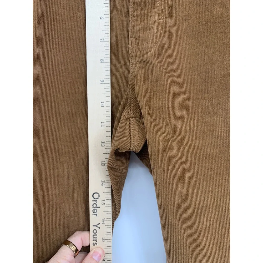 J Crew Corduroy Pants Mens 34x34 Brown Slim Fit Flex Stretch Fall Preppy